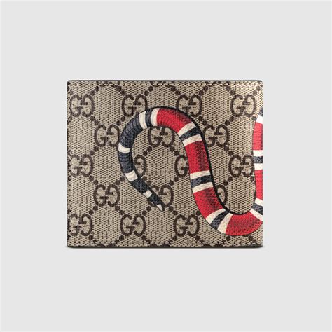 gucci supreme wallet mens|gucci snake wallet men's.